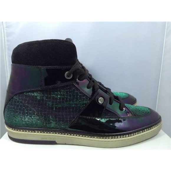 Jimmy Choo Barlowe Holographic Multichrome Hi Tops - Picture 3 of 7
